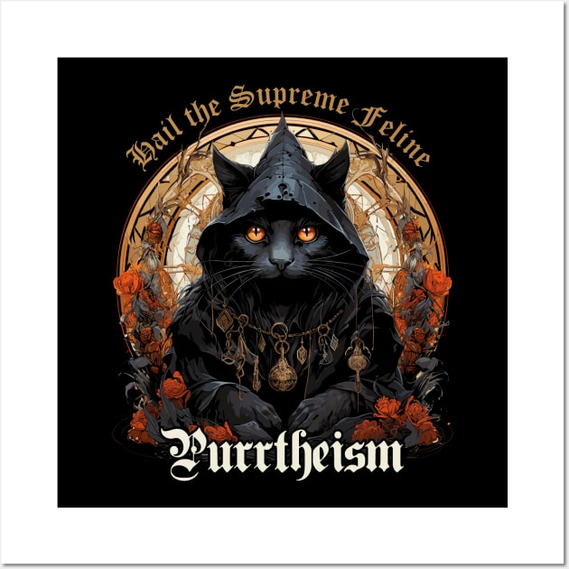 Purrtheism: Hail the Supreme Feline Wall Art by Witchy Whisker Wonderland